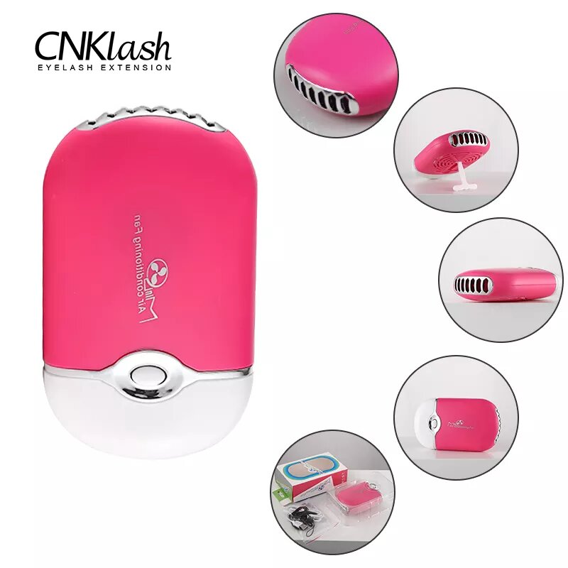 Eyelash Extension With Glue - USB Mini Eyelashes Fan Grafting Eyelash