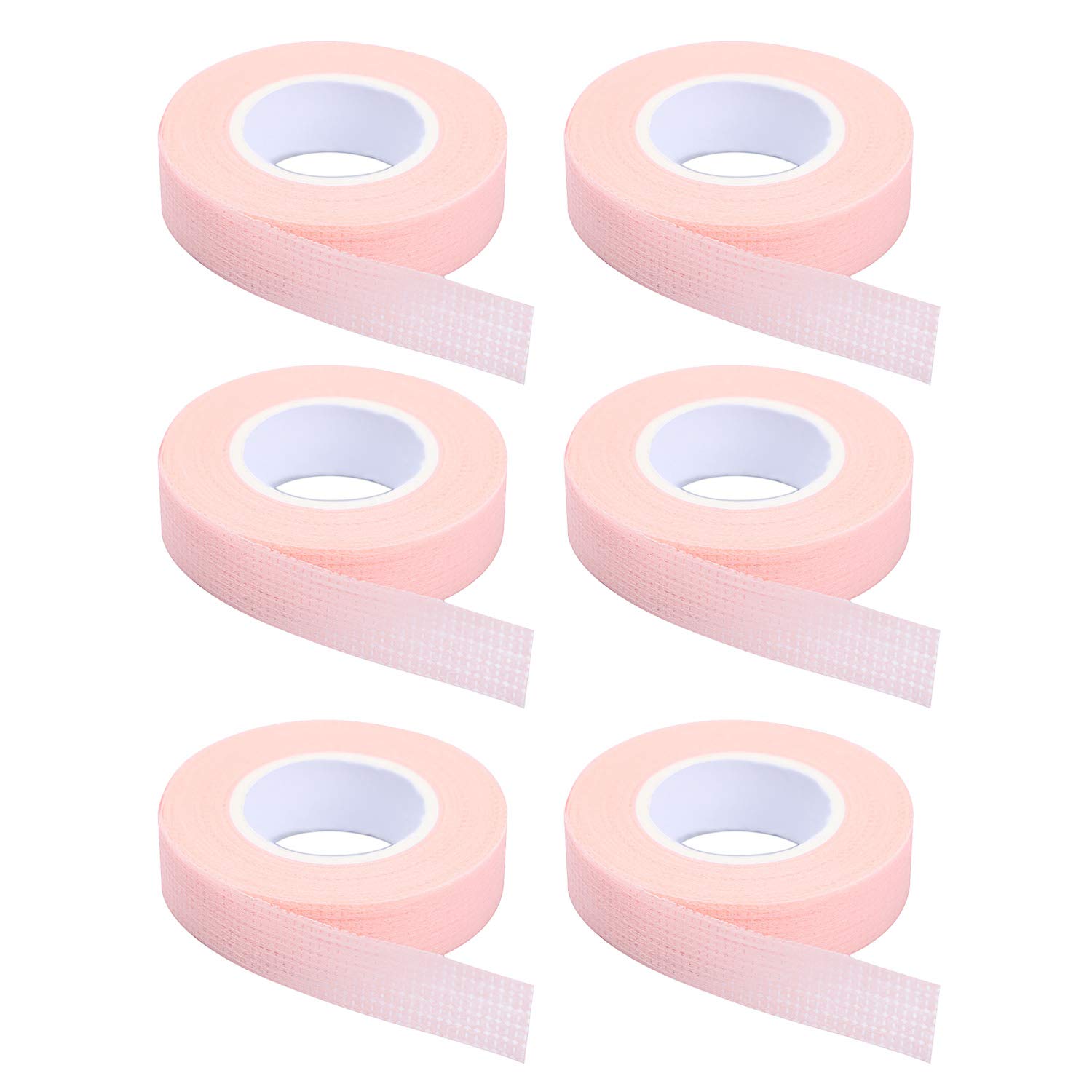 Eyelash Extension With Glue - 6 Rolls Eyelash Tape,Adhesive Fabric Eyelash