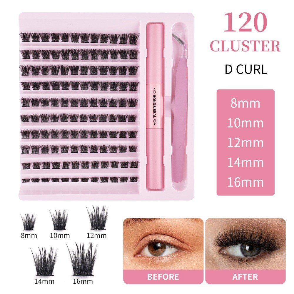 Eyelash Extension Wispy Look - High Quality Bond and Seal False