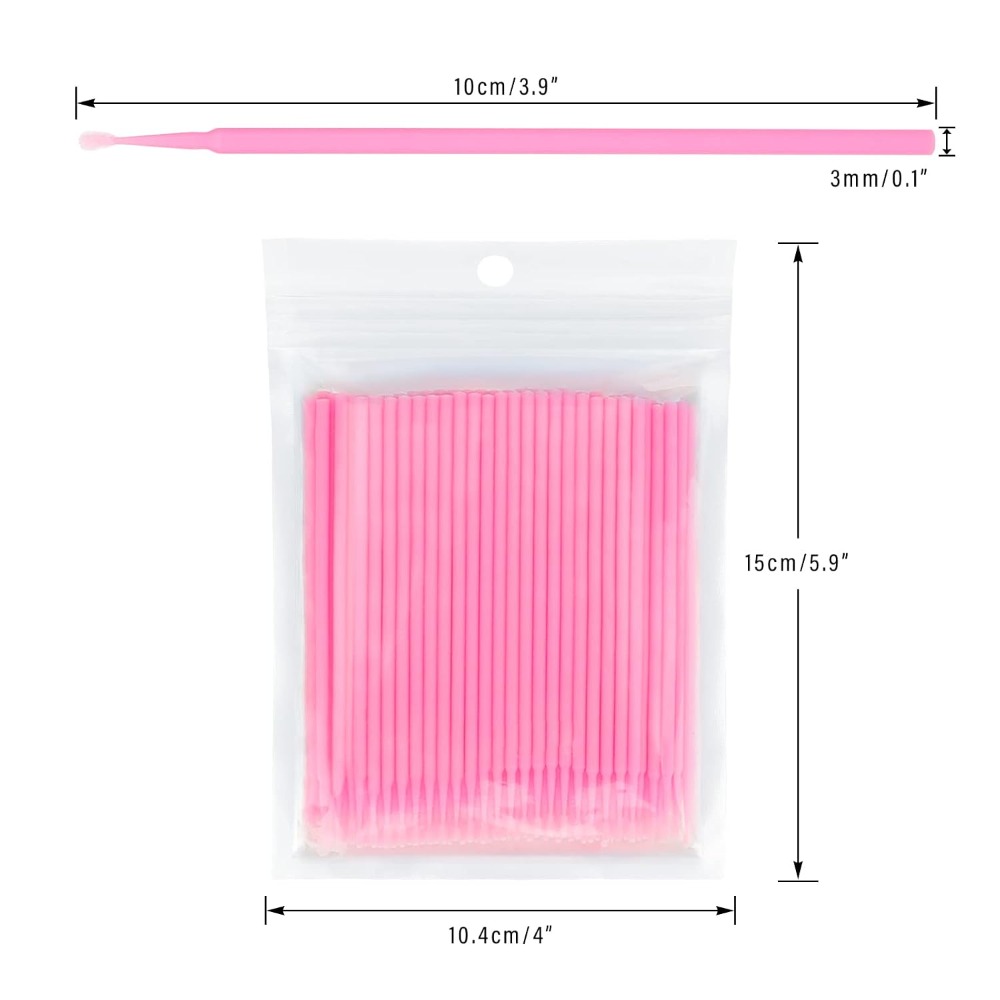 Eyelash Extension With Glue - 500PCS Disposable Micro Cotton Swabs Bendable