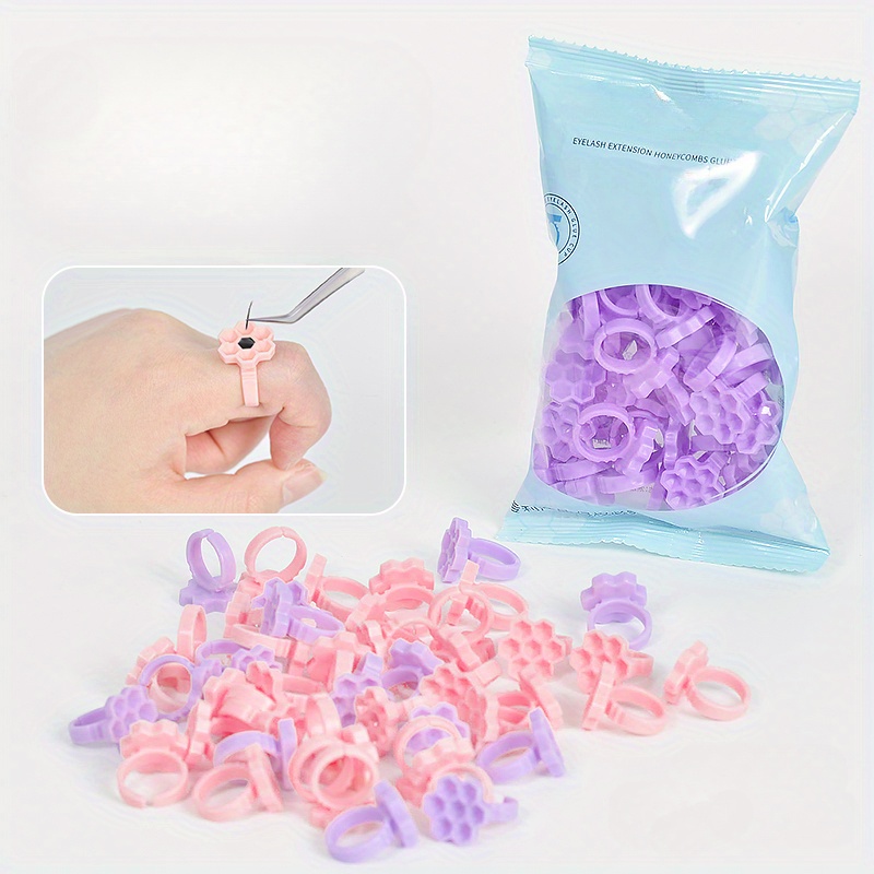 Eyelash Extension With Glue - 50PCS/Pack New Eyelash Extensions Special Honeycomb