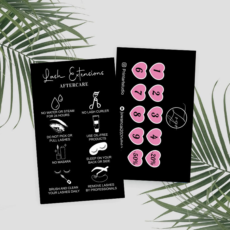 Custom Loyalty Cards with Logo - Eyelash Extension Logo Design 评论和价格