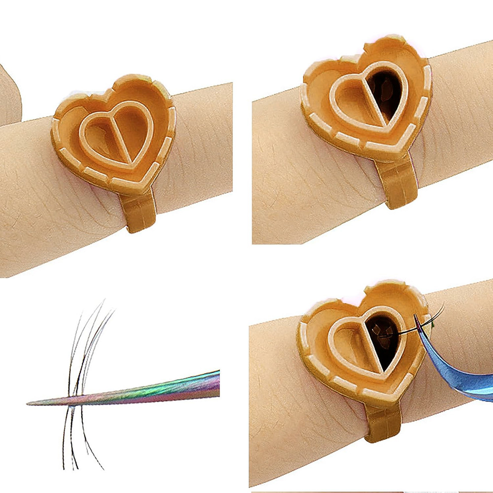 500PCS Glue Rings for Lash Ext - Eyelash Extension With Glue 评论和价格