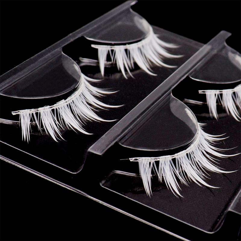 3 Pairs Cosplay White Eyelashe - Lashes Eyelash Extension 评论和价格