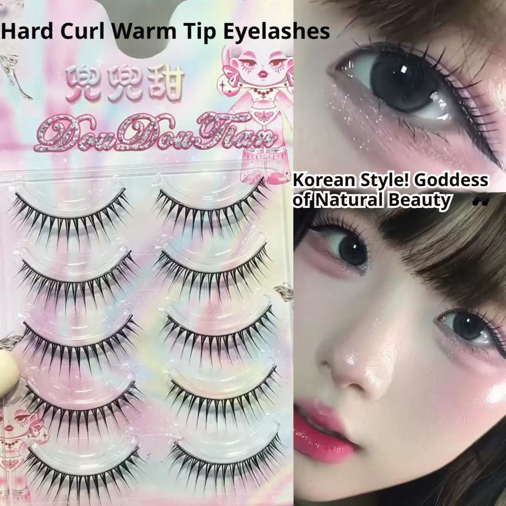 5 Pairs Korean Manga False Eye - Eyelash Extension Korean 评论和价格