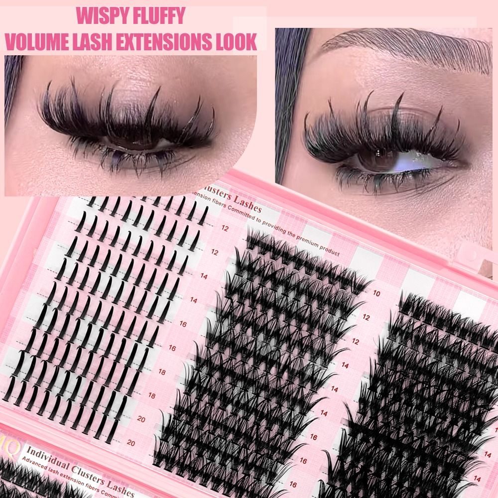 9-16mm Length False Eyelashes  - Eyelash Extension Wispy Look 评论和价格