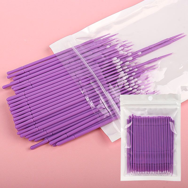100PCS/Bag Bamboo Eyelash Exte - Eyelash Extension With Glue 评论和价格