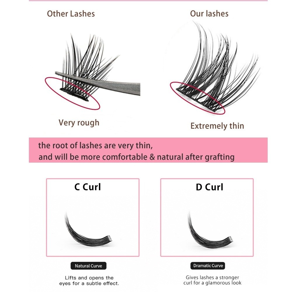 Natural Look DIY Lashes Extens - Eyelash Extension With Glue 评论和价格