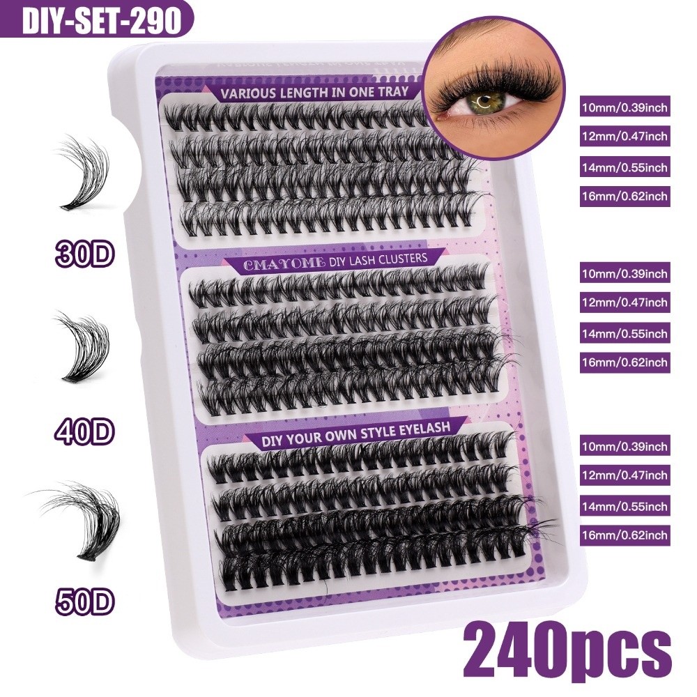 Natural Look False Eyelashes W - Lashes Eyelash Extension 评论和价格