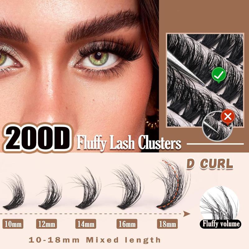 New Fluffy Thick Lash Clusters - Lashes Eyelash Extension 评论和价格