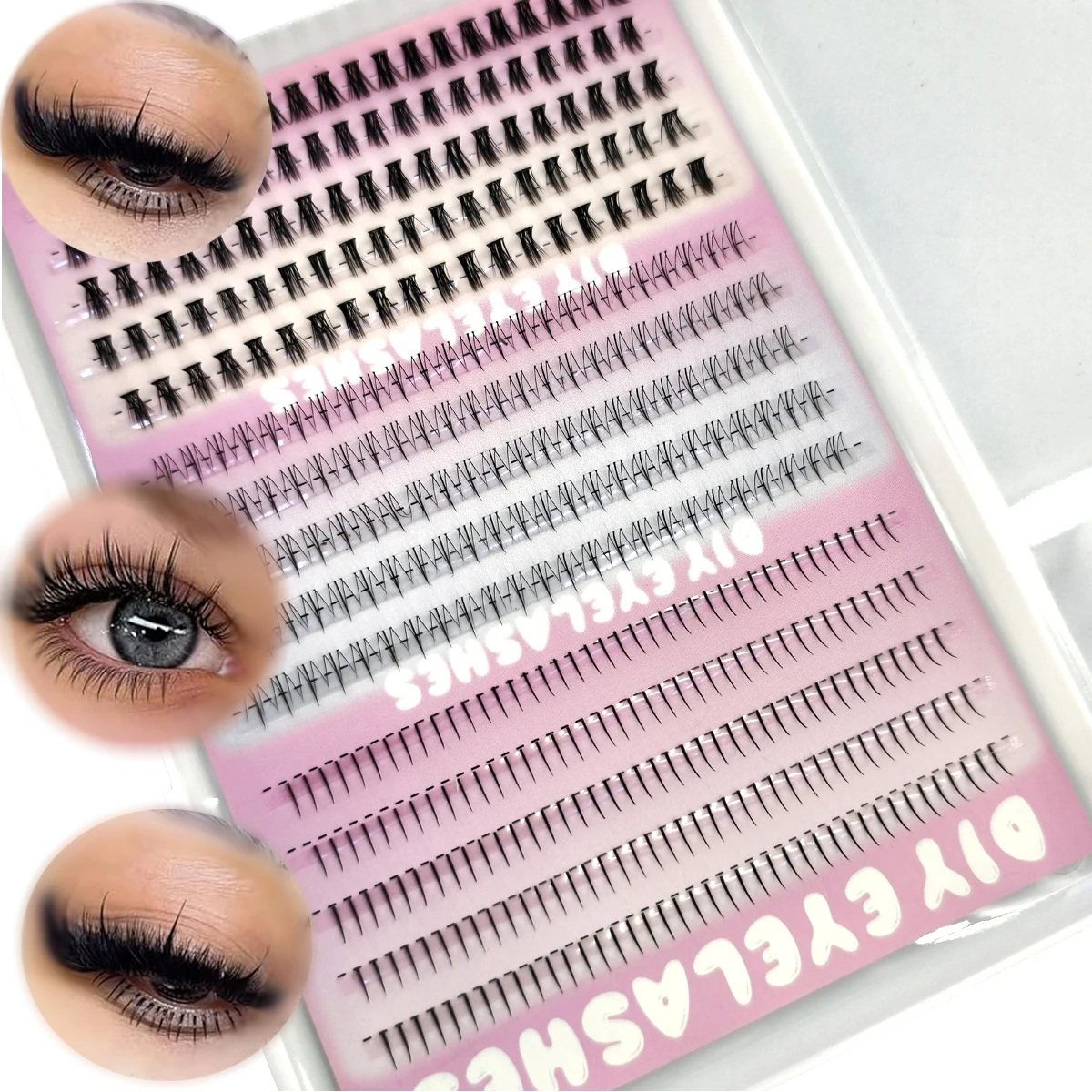 AMSDCN 3styleBottom 15rows  La - Eyelash Extension Wispy Look 评论和价格