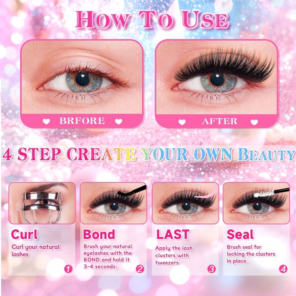 Natural Look False Eyelashes W - Eyelash Extension Wispy Look 评论和价格