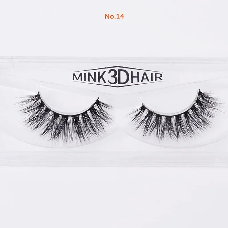 1 Pair 3D Mink Eyelashes Handm - Eyelash Extension No 11 评论和价格