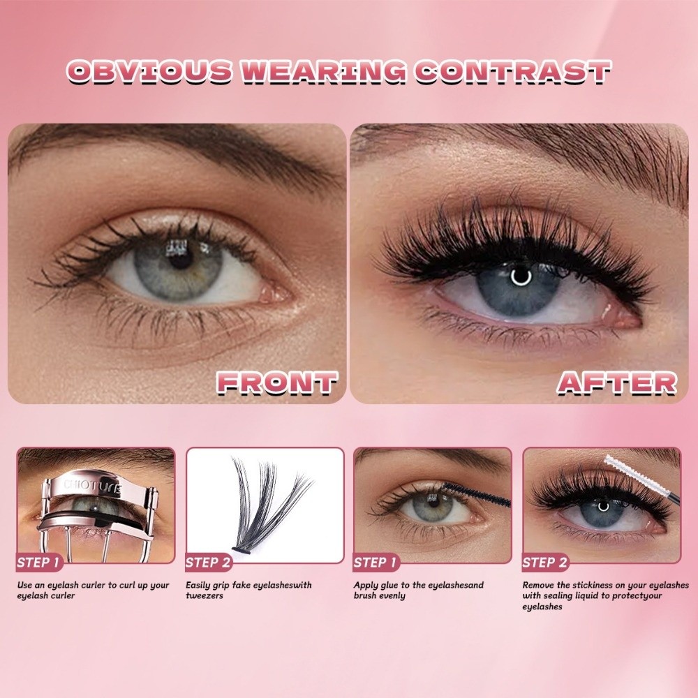 8-16mm Length False Eyelashes  - Eyelash Extension Wispy Look 评论和价格