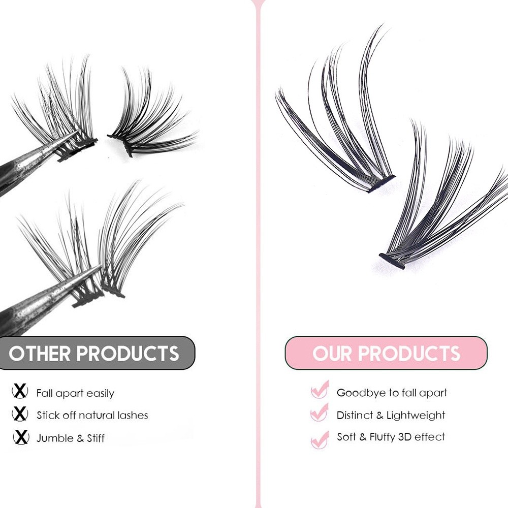8-16mm Length False Eyelashes  - Eyelash Extension Wispy Look 评论和价格