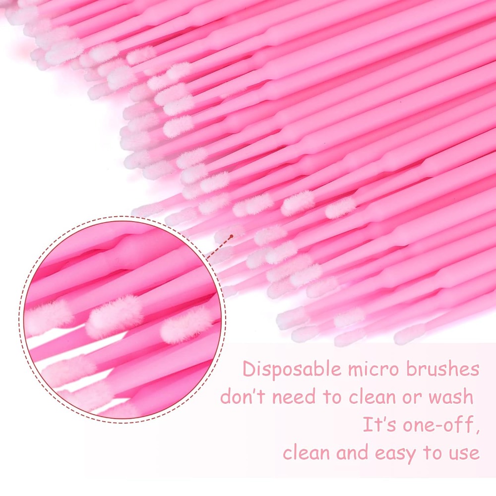 500PCS Disposable Micro Cotton - Eyelash Extension With Glue 评论和价格