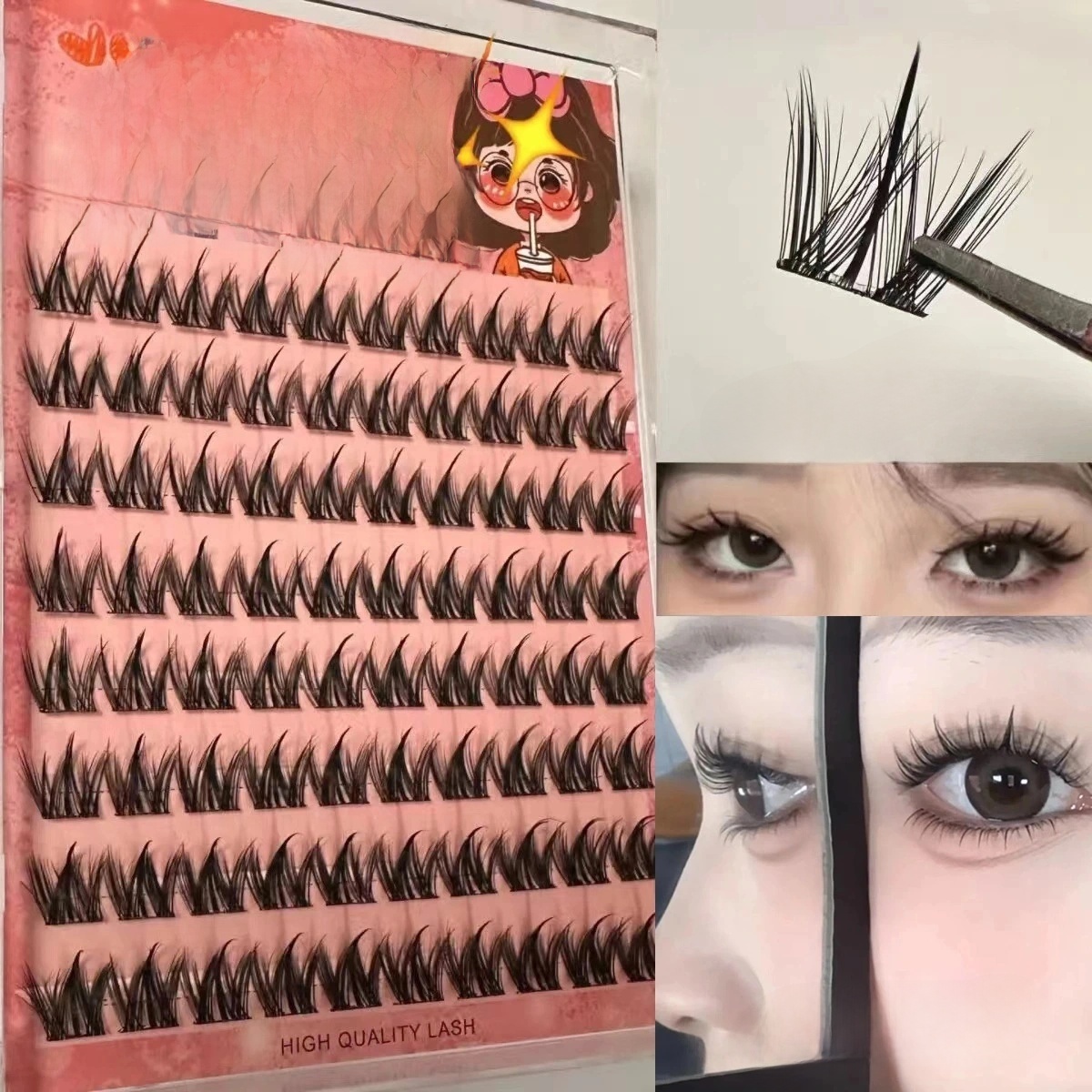 100PCS Natural Self Adhesive E - Eyelash Extension No 11 评论和价格