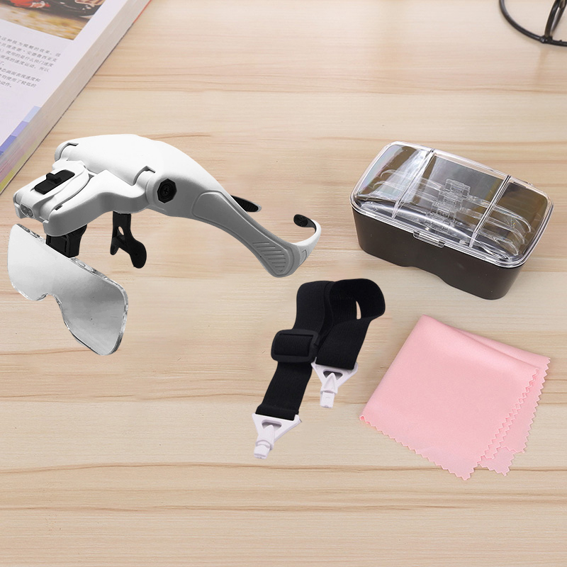 5Pcs Lens Adjustable Magnifier - Eyelash Extension With Glasses 评论和价格
